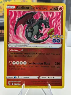 Radiant Charizard 011/078 Pokemon GO Holo 11/78 - Image 1