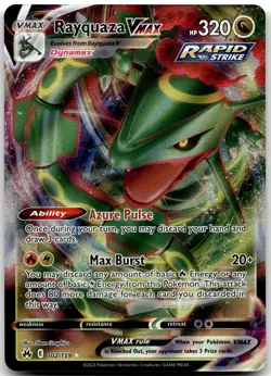 Rayquaza VMAX 102/159 Holo VMAX Rare Crown Zenith Pokemon Holo Near Mint - Image 2