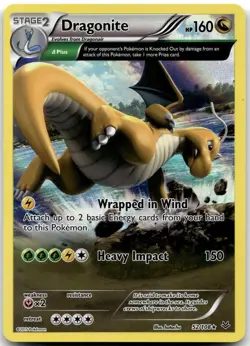 Dragonite 52/108 Holo Rare Roaring Skies Pokemon Heavily Played - Image 2
