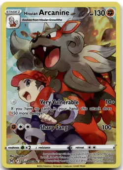 Hisuian Arcanine TG08/TG30 Holo Lost Origin Trainer Gallery Pokemon NM/M - Image 2