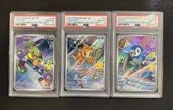 Pokemon First Partner Sinnoh Gen 4 PSA 10 SEQUENTIAL SET Turtwig Chimchar Piplup - Image 1