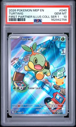 Pokemon First Partner Sinnoh Gen 4 PSA 10 SEQUENTIAL SET Turtwig Chimchar Piplup - Image 2