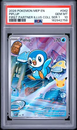 Pokemon First Partner Sinnoh Gen 4 PSA 10 SEQUENTIAL SET Turtwig Chimchar Piplup - Image 4