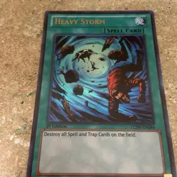 Heavy Storm 1st Edition Ultra Rare LCJW-EN284 Holo Yugioh Card Joey's World NM - Image 5