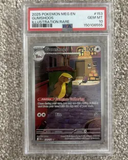 Gumshoos 153/132 Mega Evolution Illustration Rare PSA 10 Slab Pokemon TCG Card - Image 1