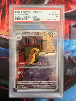 Gumshoos 153/132 Mega Evolution Illustration Rare PSA 10 Slab Pokemon TCG Card - Image 1