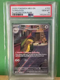 2025 Pokemon TCG Gumshoos 153/132 Illustration Rare Holo PSA 10 - Image 1