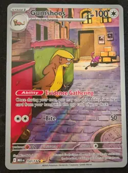 Pokemon TCG Mega Evolution Gumshoos Illustration 153/132 Rare Card - Image 1
