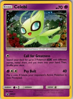 Celebi - SM224 Holo Promo Sun & Moon Promo Pokemon Near Mint - Image 1