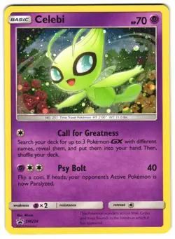 Celebi - SM224 Holo Promo Sun & Moon Promo Pokemon Near Mint - Image 1