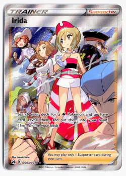 Irida GG63/GG70 Ultra Rare Crown Zenith Galarian Gallery Pokemon Holo NM - Image 1
