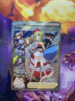 Irida GG63/GG70 Crown Zenith Galarian Gallery Full Art Pokemon Card - Image 1