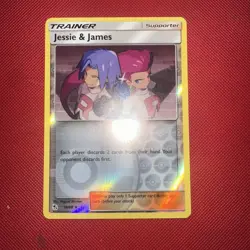 Jessie & James 58/68 Rare Hidden Fates Pokemon Reverse Holo Near Mint - Image 1