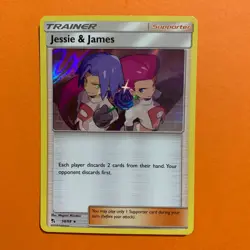 Jessie & James Holo Rare 58/68 Near Mint Hidden Fates - Pokemon Card TCG Brock - Image 2