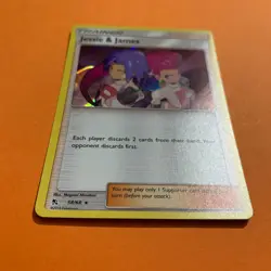 Jessie & James Holo Rare 58/68 Near Mint Hidden Fates - Pokemon Card TCG Brock - Image 4