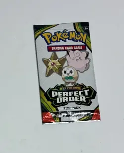 POKEMON MEGA EVOLUTION Perfect Order Fun Pack 3 Sealed Random Cards Free Shippin - Image 2