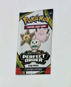 POKEMON MEGA EVOLUTION Perfect Order Fun Pack 3 Sealed Random Cards Free Shippin - Image 3
