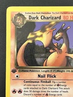 1st Edition Dark Charizard 21/82 Non-Holo Rare Pokemon Card LP+ - Image 2