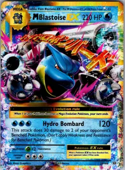 M Blastoise EX 22/108 Holo EX Rare Evolutions Pokemon Near Mint - Image 1