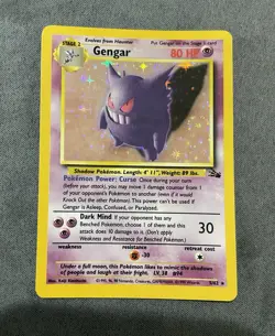 Pokemon TCG Gengar 5/62 Fossil Holo Vintage - LP - Image 1