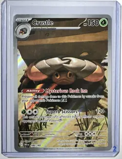 Pokemon TCG Crustle 186/182 Destined Rivals Illustration Rare Holo Full Art NM - Image 1
