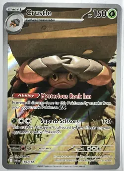 Pokemon TCG Crustle 186/182 Destined Rivals Illustration Rare Holo Full Art NM - Image 2