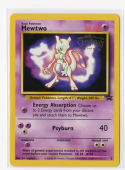 Pokemon Mewtwo (Movie Promo) Promo WoTC Promo 03/53 NM WOTC Vintage - Image 1