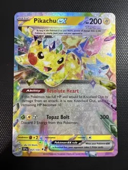 Pikachu ex 057/191 Double Rare Surging Sparks Pokemon Holo Near Mint - Image 1