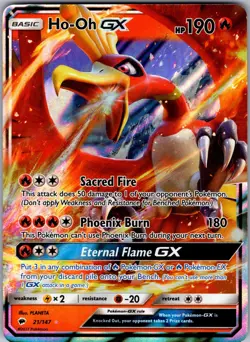 Ho-Oh GX 21/147 Holo GX Rare Burning Shadows Pokemon Near Mint - Image 1