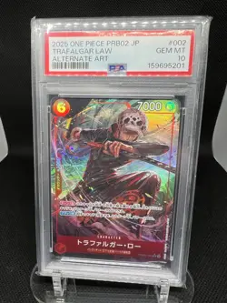 2025 ONE PIECE TRAFALGAR LAW ALT ART JP PRB02 ONE PIECE CTB VOL.2 #002 PSA 10 - Image 1