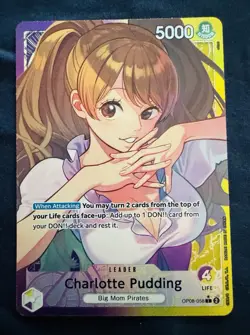 One Piece Card TCG Legends OP08-058 Charlotte Pudding Alt Art Leader ENG - Image 1