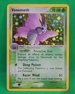 Venomoth 49/112 EX FireRed & LeafGreen Reverse Holo Pokemon Card - Image 1