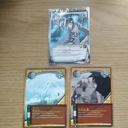 Naruto Bandai TCG CCG Bundle - X3 Zabuza Cards Rare Gold Holo Foil - Image 1