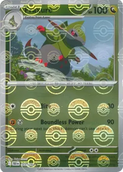 Fraxure 069/086 Poke Ball Holo Black Bolt Pokemon Card NM - Image 1