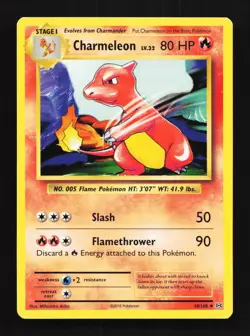 Charmeleon 10/108 LP Evolutions English Pokemon Card TCG - Image 1