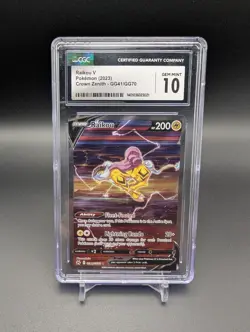 Pokemon Card Galarian Gallery Raikou v 2023 Crown Zenith GG41/GG70 CGC 10 PSA 10 - Image 1