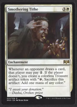 SMOTHERING TITHE Ravnica Allegiance Magic: The Gathering LP - Image 1