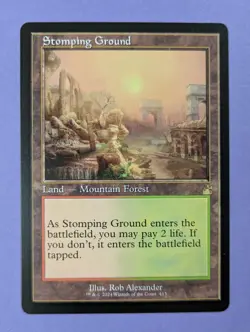 MTG Magic: Ravnica Remastered: Stomping Ground Retro Frame #413 Rare - NM - Image 1