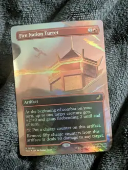 Fire Nation Turret (Borderless) 64 Avatar Last Airbender: Eternal-Legal MTG FOIL - Image 1