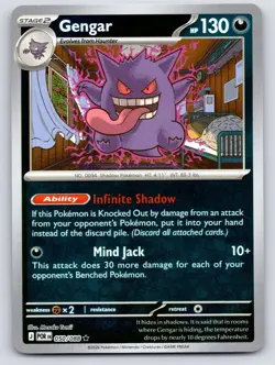 Gengar 050/088 Rare Perfect Order Pokemon Reverse Holo NM - Image 1