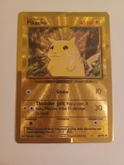 1995 Pikachu Gnaw Pokemon Card 58/102 Rare 40 HP -Never Played - Image 1