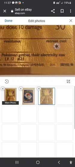 1995 Pikachu Gnaw Pokemon Card 58/102 Rare 40 HP -Never Played - Image 4
