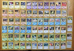 Pokemon Gym Heroes Part Complete Set 70 Cards - No Duplicates WOTC Vintage - Image 1