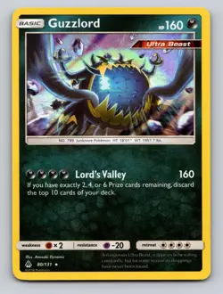Guzzlord 80/131 Holo Rare Forbidden Light Pokemon Holo NM - Image 1
