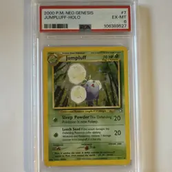 Pokemon TCG Jumpluff 7/111 Neo Genesis Holo Rare Unlimited PSA 6 - Image 1