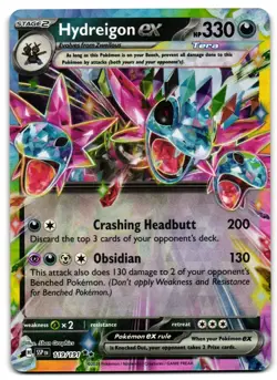 Hydreigon ex 119/191 - 🌊 Surging Sparks Double Rare Pokemon TCG Holo 🖤 - LP - Image 1