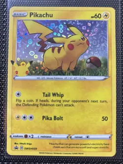 Pikachu SWSH039 Pokemon Card TCG Black Star Promo Holo - Image 2