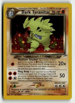 Dark Tyranitar - Neo Destiny (N4) 11/105 Holo Swirl Pokemon - Image 1