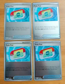 4x Poke Pad Reverse Holo 081/088 Perfect Order Trainer Play Set Pokemon TCG NM - Image 1