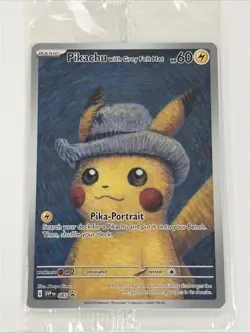 Pokemon Van Gogh Museum Pikachu with Grey Felt Hat SVP EN 085 Promo Sealed FL89 - Image 1